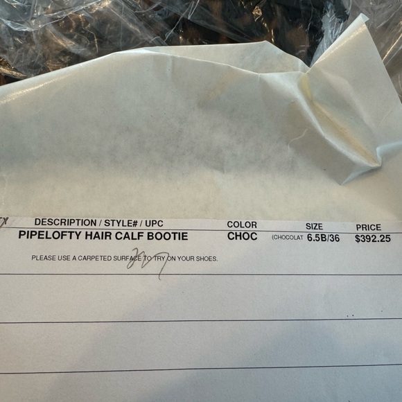 NWT & Box Stuart Weitzman Pipelofty Calf Hair Ankle Booties Chocolate size 6.5 - Picture 9 of 13